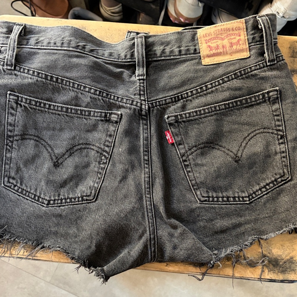 Levi's Women's Dark Gray Jean Shorts